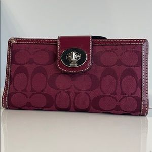 Coach Wine Colored Wallet